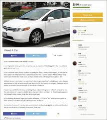 6) when posting links to reddit in comments, please use np.reddit.com(np.reddit.com) formatting in order to prevent brigading. Desperately Need A Car Analyzing Crowdfunding Campaigns For Car Purchases And Repairs On Gofundme Com Sciencedirect