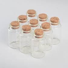 with cork stopper 20ml glass jars