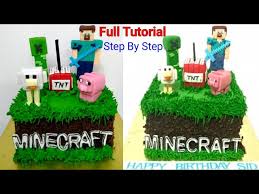 minecraft xbox birthday cake tutorial