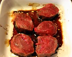 grilled venison steak with dark