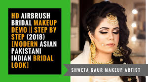 hd airbrush bridal makeup demo step