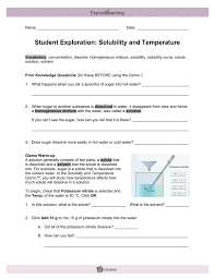 Solubility temperature gizmo keywords answer key for solubility temperature gizmo. Solubility And Temperature Gizmo