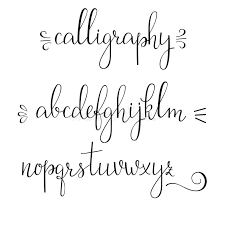 Black And White Hand Lettering Alphabet Design Handwritten