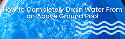 how to drain an above ground pool 2