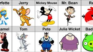 cartoon characters and their enemy