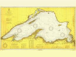 Historical Nautical Chart 9 10 1919 Lake Superior