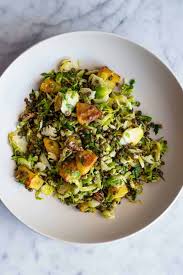 warm brussels sprout salad with lentils