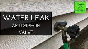 anti siphon valve of an outdoor faucet