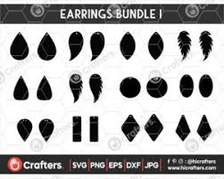 Faux Leather Earrings Svg Templates Hi Crafters