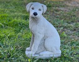 Stone Labrador Retriever Dog Statue