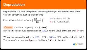 depreciation gcse maths steps