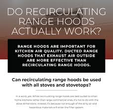 recirculating kitchen range vent hoods