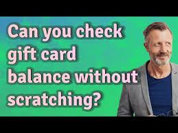 can you check gift card balance without