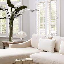 living room plantation shutters design