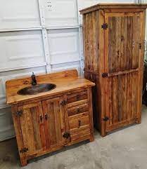 rustic bathroom cabinet