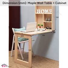 Maple Foldable Wall Table Cabinet