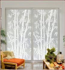 Window Big Bamboo Etched Glass