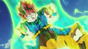 # reaction # dragonball # dragonball z # super sayan # sangoku. Dragon Ball Super Broly Movie Son Goku Transforms Ssj Blue English Dub Hd 60fps On Make A Gif