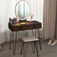 makeup vanity table stool set
