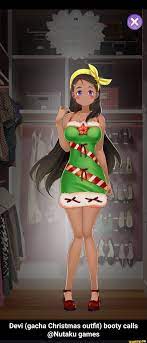 Devi (gacha Christmas outfit) booty calls @Nutaku games - iFunny