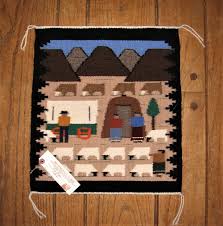 small pictorial rug with sheep navajo
