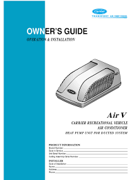 carrier air v owner s manual pdf