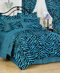 Zebra Blue Bed In A Bag Set Full