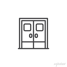 Glass Window Outline Icon Linear Style