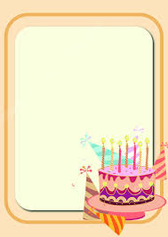 birthday cake cartoon page border