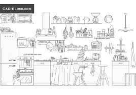 kitchen set dwg premium autocad library