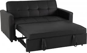 astoria leather sofa bed black