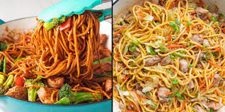 Lo Mein Chow Mein gambar png