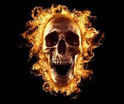 flaming skull images
