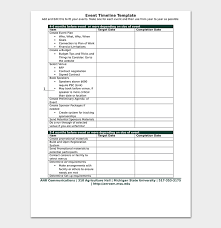 Event Timeline Template Free For Word Pdf Dotxes