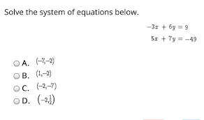 Solve The System Of Equations Below A