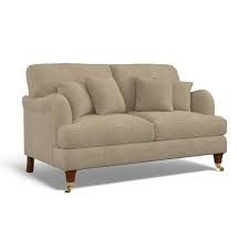 emeline soft brushed 2 seater sofa with