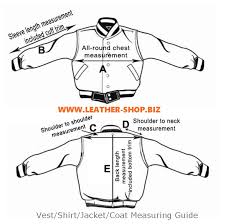 Size Charts Measuring Guides Leather Shop Biz Leathers