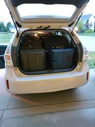 prius v wagon fully loaded trunk
