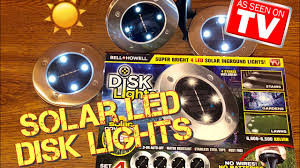 Solar Disk Led Lights Bell Howell As Seen On Tv 4 Led Solar Inground Lights