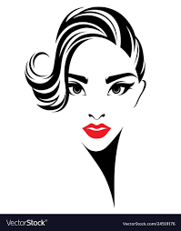 logo face makeup on white vector image