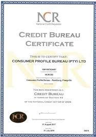 Ncr Certificate Consumer Profile Bureau