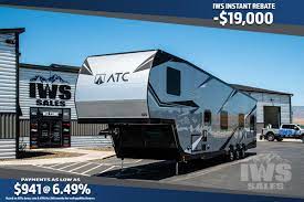 toy hauler 5th wheel 2022 atc trailer