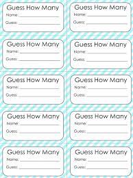› how many candies in the jar printable. Easy Baby Shower Guess How Many Game Versoma