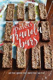 easy paleo granola bars oat free