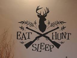 Hunting Wall Decal Eat Hunt Sleep Boys