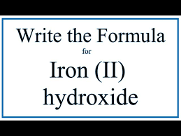 the formula for iron ii hydroxide