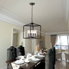 See more ideas about chandelier, dining table chandelier, dining room chandelier. Industrial Metal Modern Lanten Chandelier Lighting Fixture 4 Clear Glass Shades For Dining Room Kitchen Living Room Antique Black Amazon Com