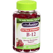 A blend of essential vitamins b12, for a convenient everyday tablet. Vitafusion Extra Strength B12 Energy Metabolism Support Gummies 90 Pk Vitamins Supplements Beauty Health Shop The Exchange