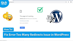 how to fix error too many redirects