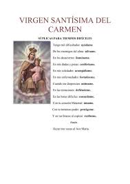 Oración a la Virgen del Carmen